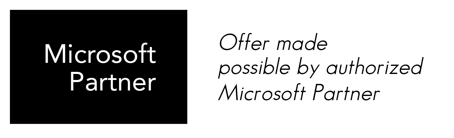 Offer made possible by authorized Microsoft Partner